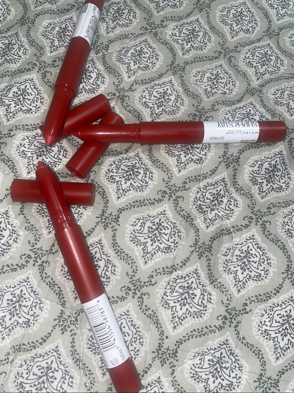 BN 3 pcs MAYBELLINE Superstay Ink Crayon pencil lipstick #115 Know A Limit